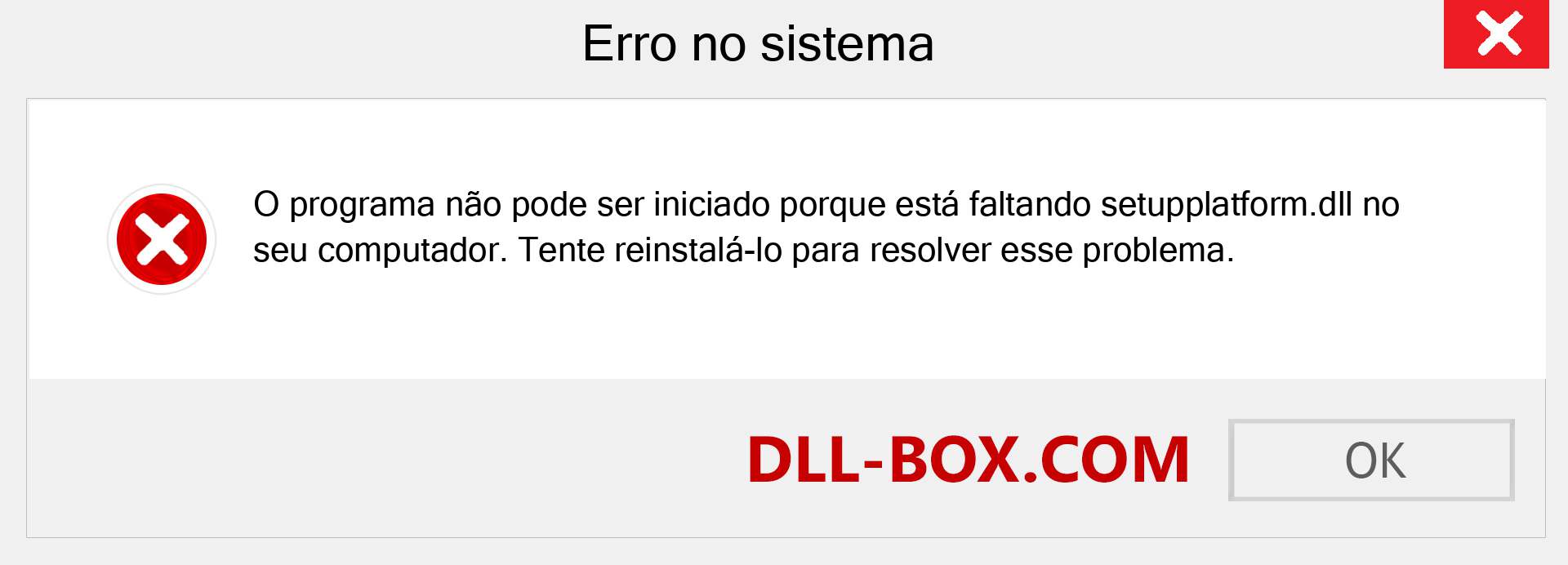 Arquivo setupplatform.dll ausente ?. Download para Windows 7, 8, 10 - Correção de erro ausente setupplatform dll no Windows, fotos, imagens